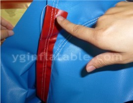La couture avec la bande PVC