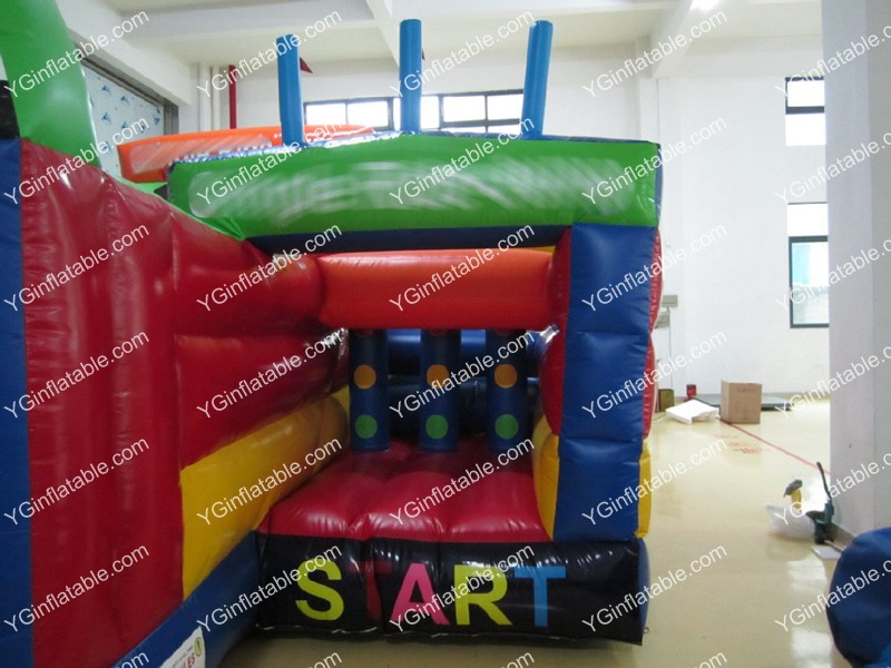 maison gonflable pour enfants avec tobogganGB501