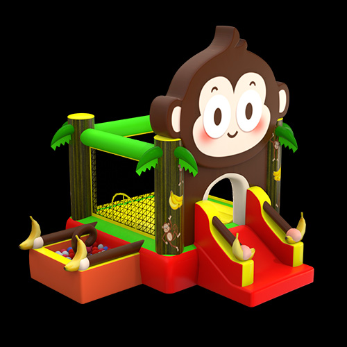 Maison rebondissante Monkey Slip And Slide01