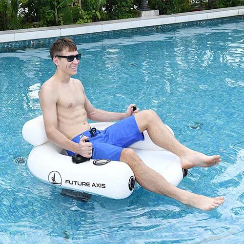 Chaise longue de piscine gonflable motorisée