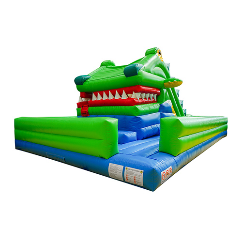 Toboggan château gonflable crocodile