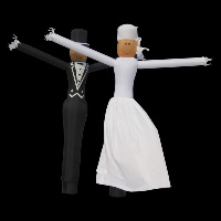 Danseuse mariage gonflablesGD041