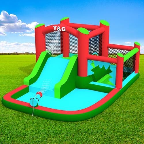 Bouncy house combo slide and pool