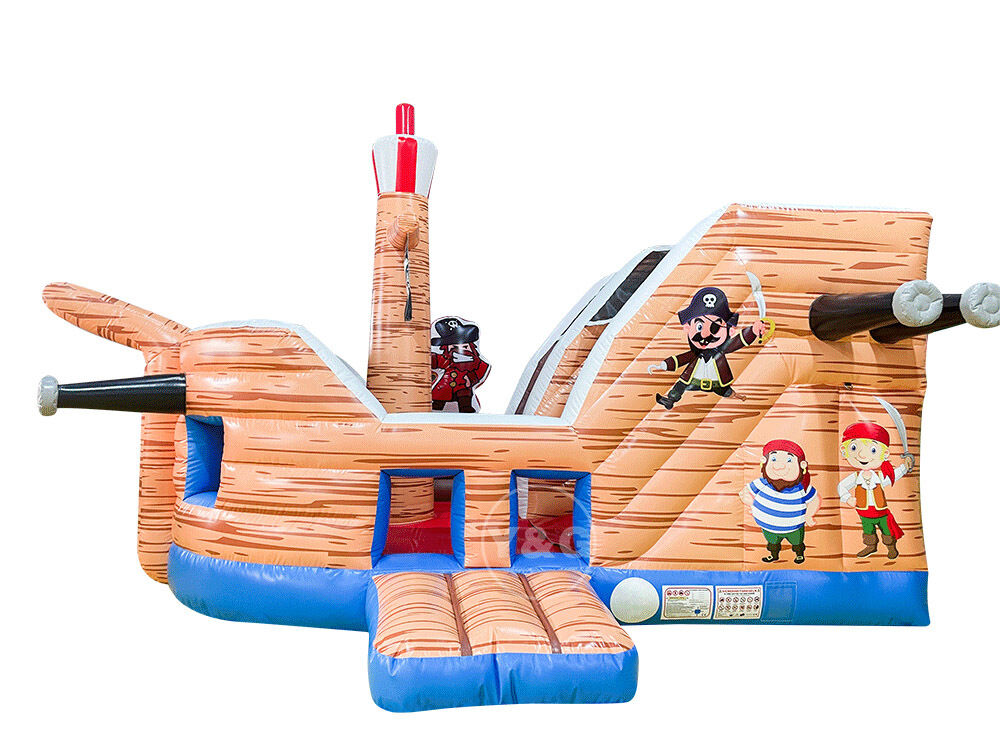 Toboggan gonflable commercial en forme de bateau pirateYGIP-17
